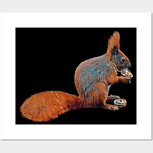 Squirrel - Woodland Themed Kids Room, Funny Gifts For Forester, Cute Animals Wall Art by Shirtsmania